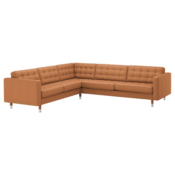 IKEA MORABO Sectional, 5-seat corner, Grann/Bomstad golden brown/metal