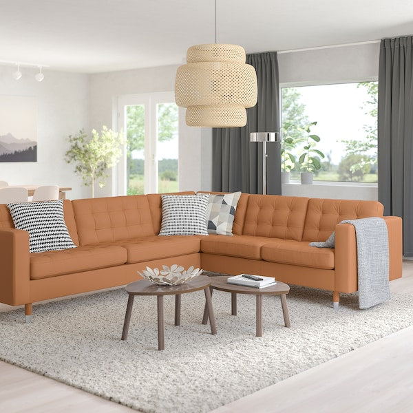 IKEA MORABO Sectional, 5-seat corner, Grann/Bomstad golden brown/metal