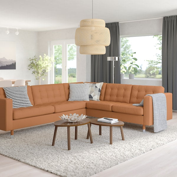 IKEA MORABO Sectional, 5-seat corner, Grann/Bomstad golden brown/metal