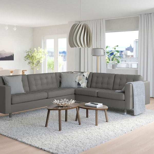 IKEA MORABO Sectional, 5-seat corner, Grann/Bomstad gray-green/metal