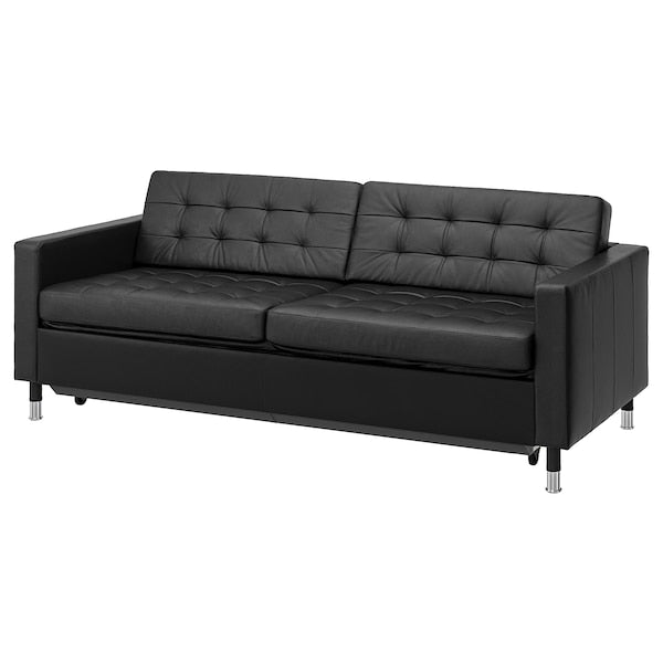 IKEA MORABO Sleeper sofa, Grann/Bomstad black/metal