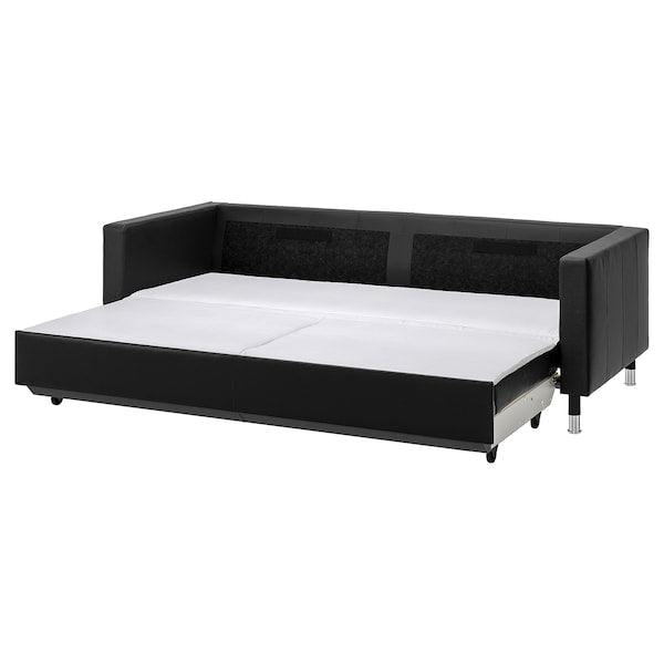 IKEA MORABO Sleeper sofa, Grann/Bomstad black/metal