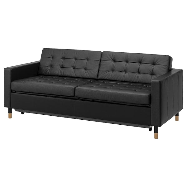 IKEA MORABO Sleeper sofa, Grann/Bomstad black/wood