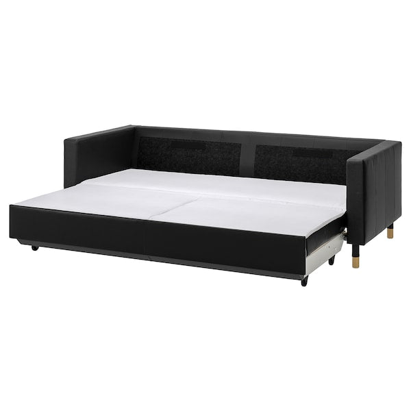 IKEA MORABO Sleeper sofa, Grann/Bomstad black/wood