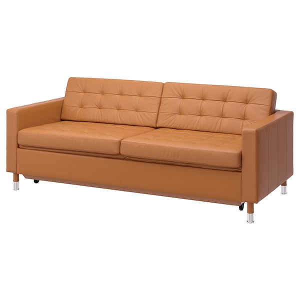 IKEA MORABO Sleeper sofa, Grann/Bomstad golden brown/metal