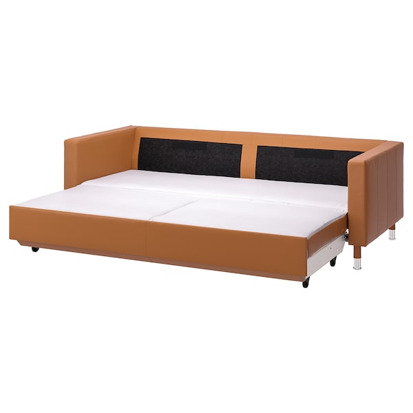 IKEA MORABO Sleeper sofa, Grann/Bomstad golden brown/metal