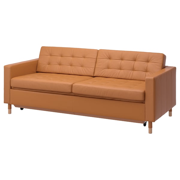 IKEA MORABO Sleeper sofa, Grann/Bomstad golden brown/wood