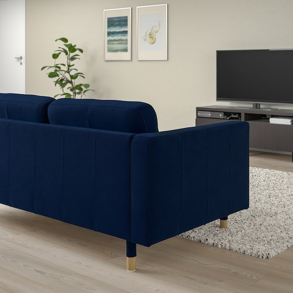 IKEA MORABO Sofa, Djuparp dark blue/wood
