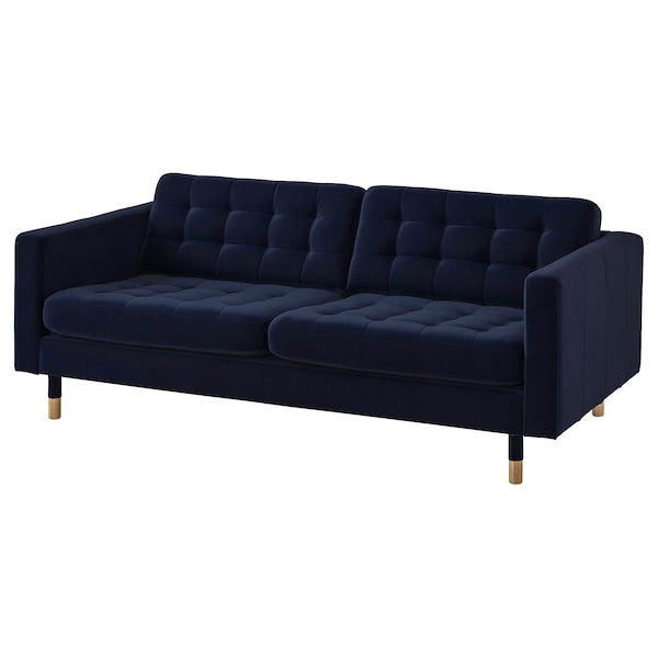 IKEA MORABO Sofa, Djuparp dark blue/wood