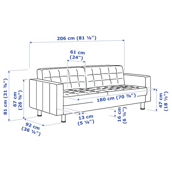 IKEA MORABO Sofa, Grann/Bomstad gray-green/wood