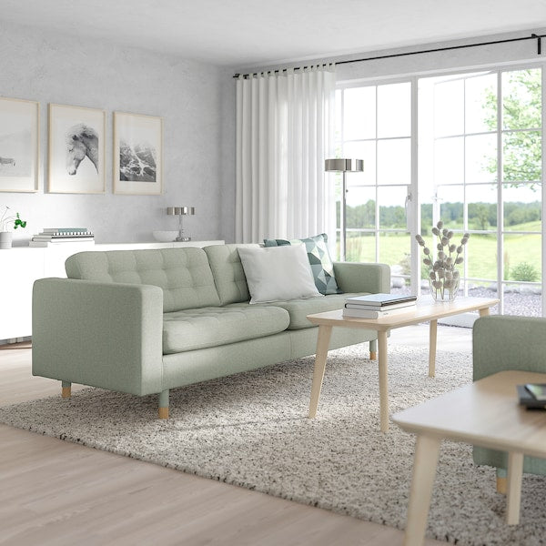 IKEA MORABO Sofa, Gunnared light green/wood