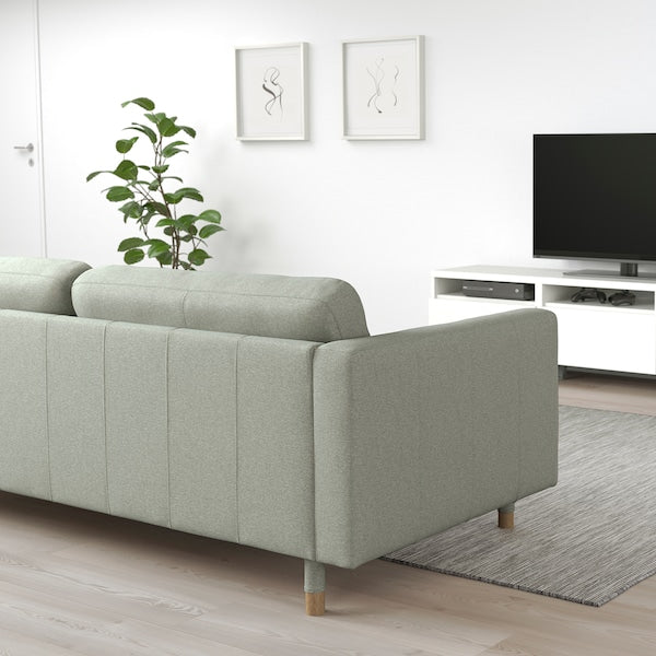 IKEA MORABO Sofa, Gunnared light green/wood
