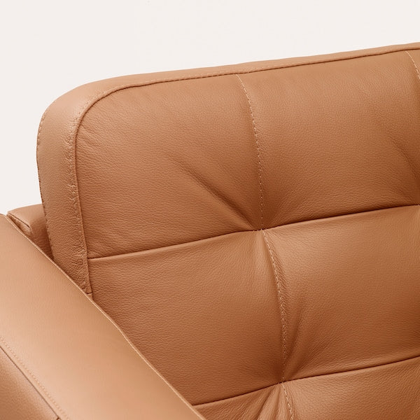 IKEA MORABO Sofa with chaise, Grann/Bomstad golden brown/wood