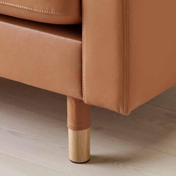 IKEA MORABO Sofa with chaise, Grann/Bomstad golden brown/wood