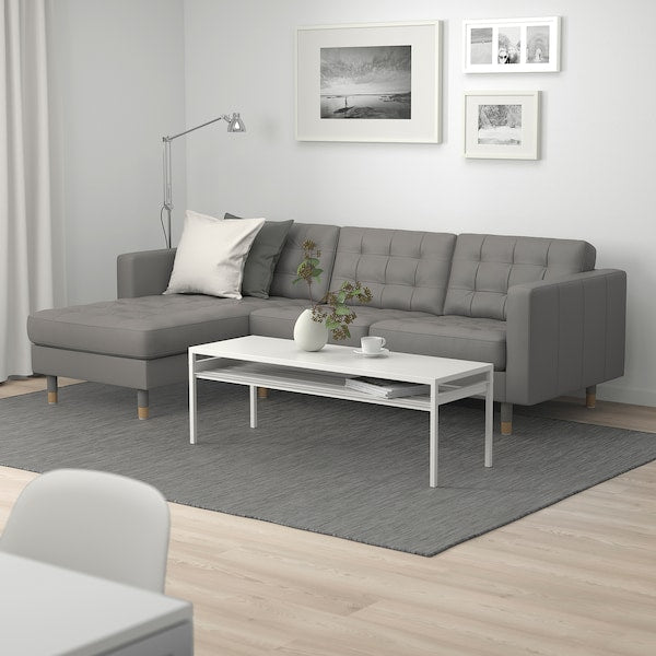 IKEA MORABO Sofa, with chaise/Grann/Bomstad gray-green/wood