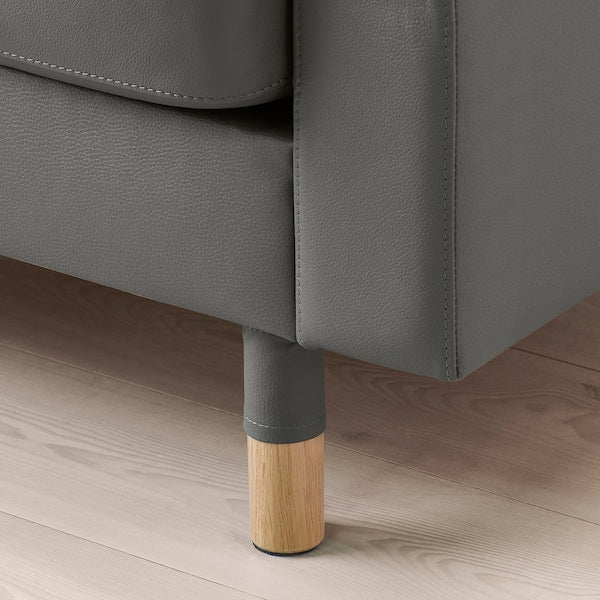 IKEA MORABO Sofa, with chaise/Grann/Bomstad gray-green/wood