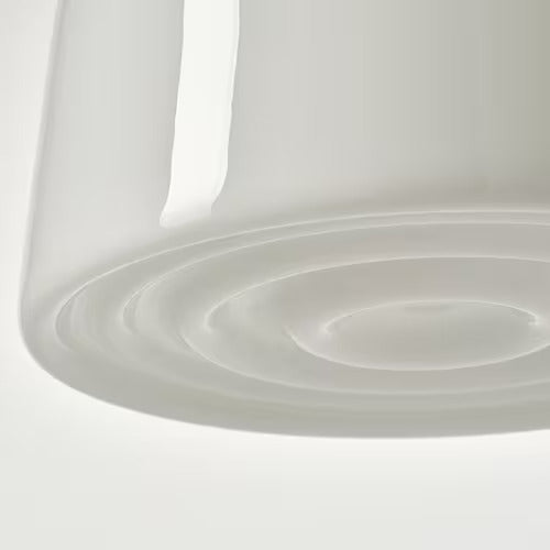 IKEA New MUDDERVERK Pendant lamp, brass/opal glass