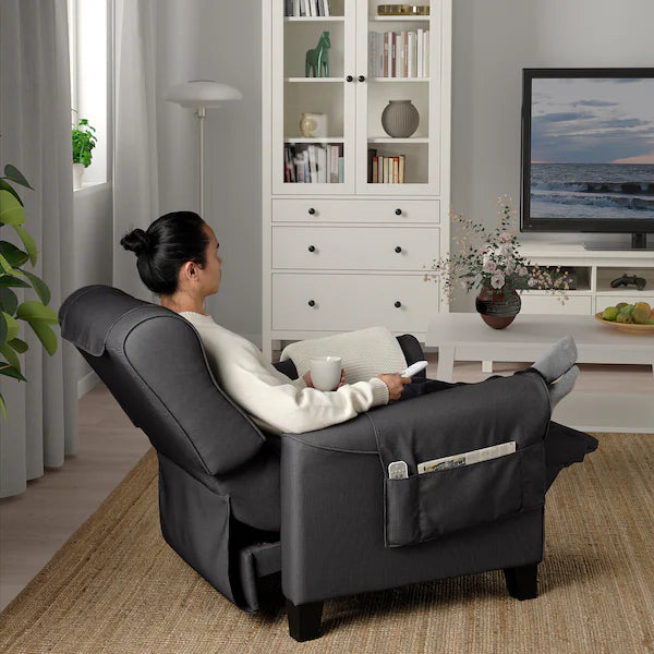 IKEA MUREN Recliner, Remmarn dark gray