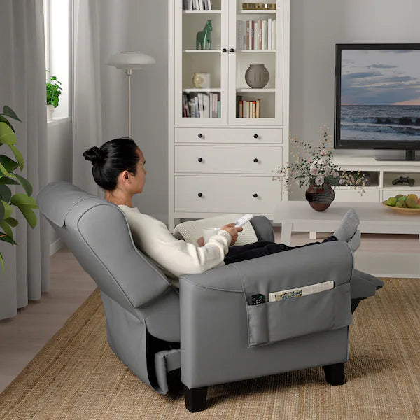 IKEA MUREN Recliner, Remmarn light gray