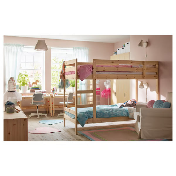 IKEA MYDAL Bunk bed frame, pine, Twin