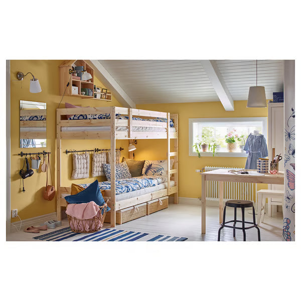 IKEA MYDAL Bunk bed frame, pine, Twin