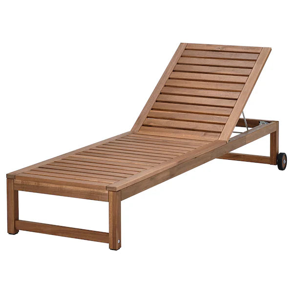 IKEA NÄMMARÖ Chaise, outdoor light brown stained