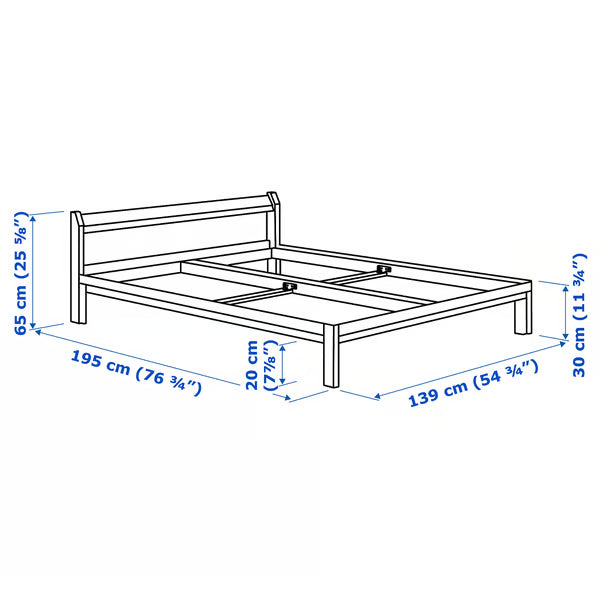 IKEA NEIDEN Bed frame, pine, Full