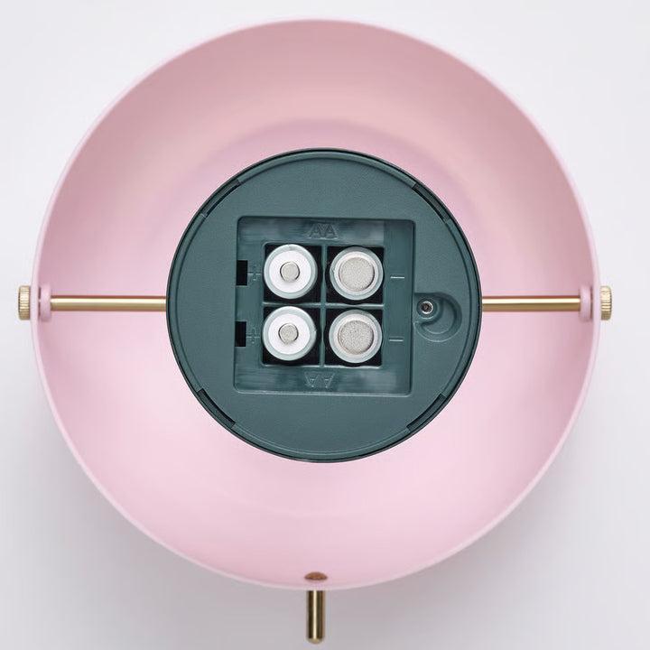 IKEA NÖDMAST LED portable lamp, battery operated, light pink/dark gray-green, 10 ¼ "