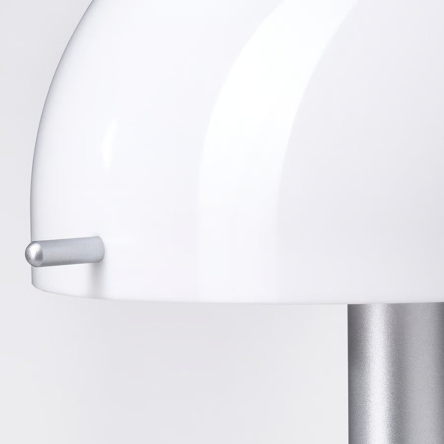 IKEA NÖDMAST LED portable lamp, battery operated, light pink/dark gray-green, 10 ¼ "
