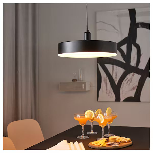 IKEA NYMÅNE LED pendant lamp, wireless dimmable white spectrum/anthracite, 15 "