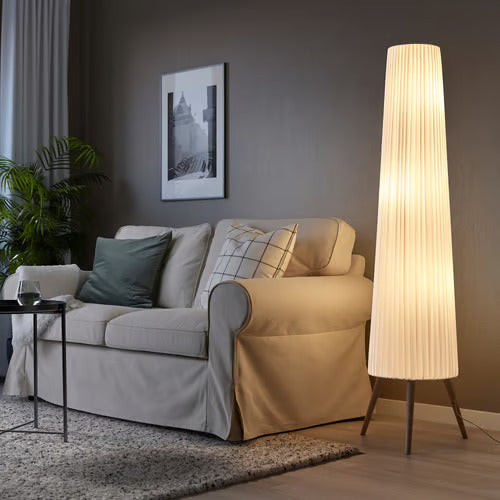 IKEA ÖKENSAND Floor lamp, beech/white