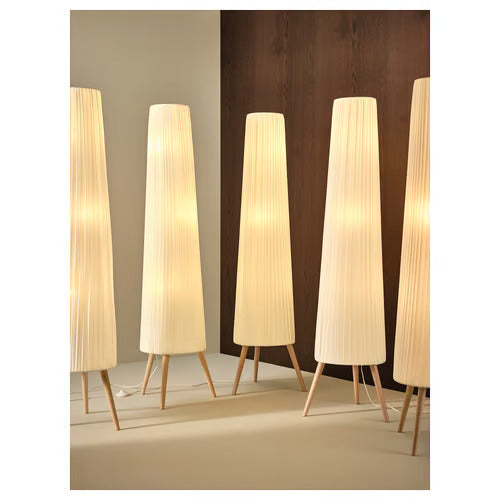 IKEA ÖKENSAND Floor lamp, beech/white