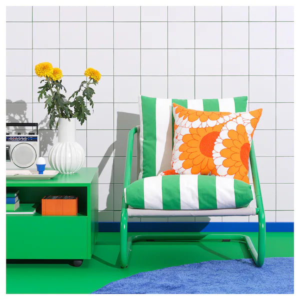 IKEA ÖNNESTAD Armchair, Radbyn white/green