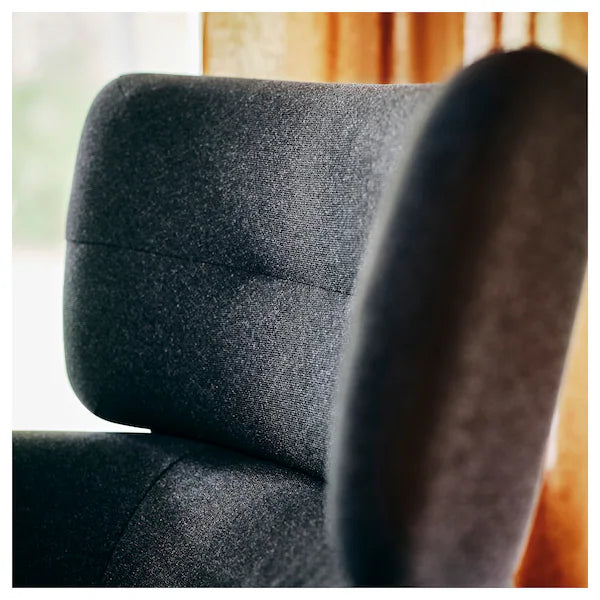 IKEA OSKARSHAMN Wing chair, Gunnared black-gray