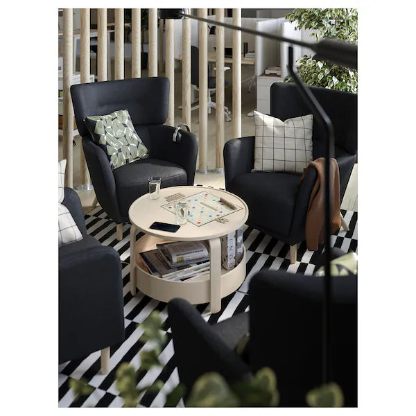 IKEA OSKARSHAMN Wing chair, Gunnared black-gray