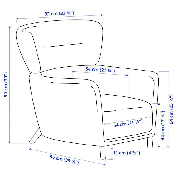 IKEA OSKARSHAMN Wing chair, Tonerud red