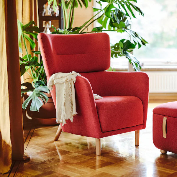 IKEA OSKARSHAMN Wing chair, Tonerud red