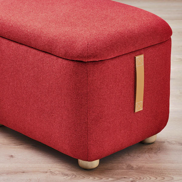IKEA OSKARSHAMN Wing chair with ottoman, Tonerud red