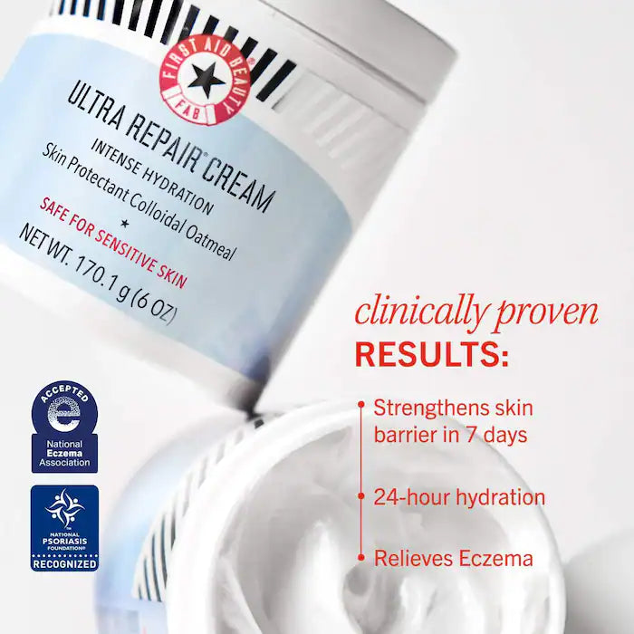 First Aid Beauty  Ultra Repair® Cream Intense Hydration – Face and Body Moisturizer for Skin Repair
