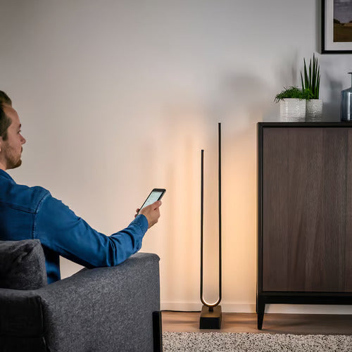 IKEA PILSKOTT LED floor lamp, smart black