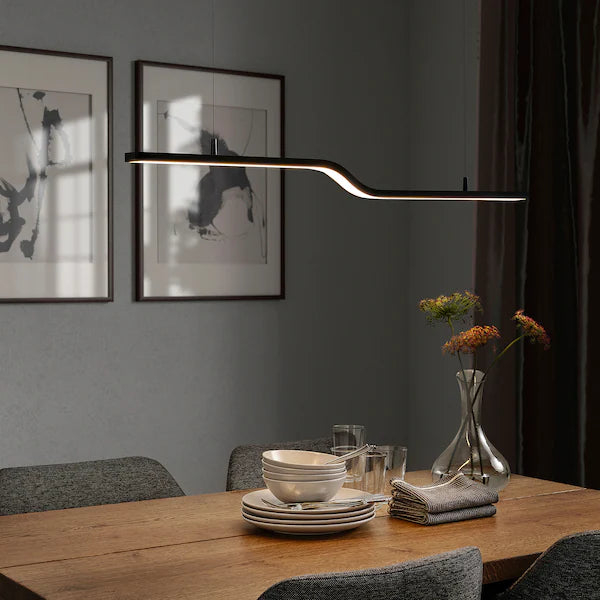 IKEA PILSKOTT LED pendant lamp, smart black, 38 "