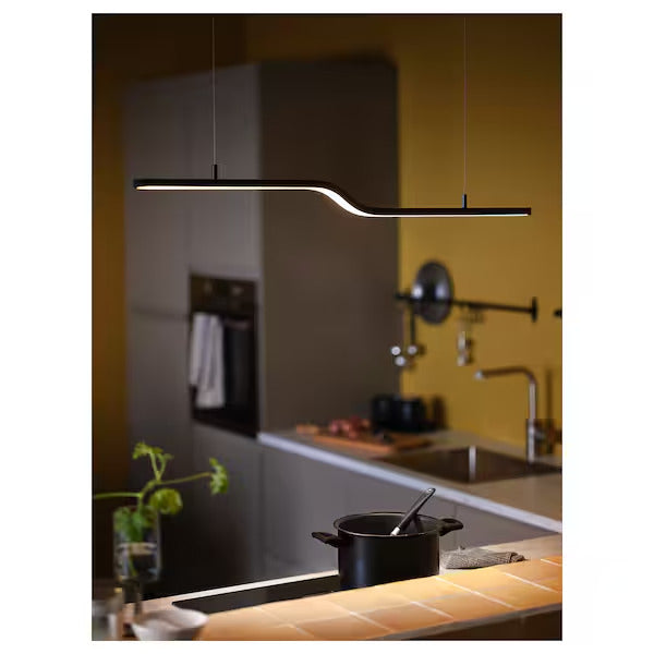 IKEA PILSKOTT LED pendant lamp, smart black, 38 "
