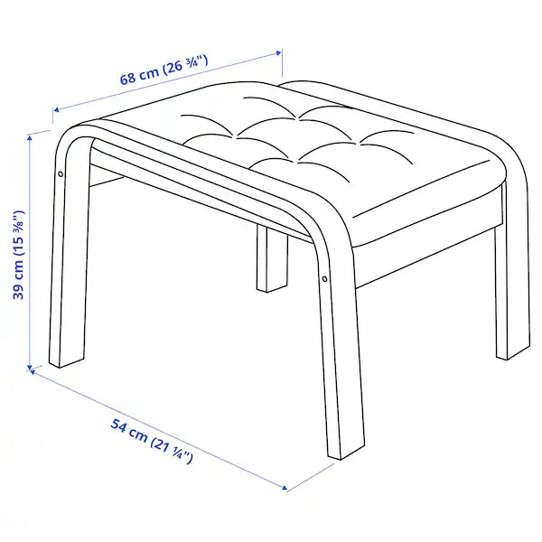 IKEA POÄNG Armchair and ottoman, brown/Gunnared beige