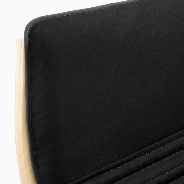 IKEA POÄNG Armchair and ottoman, birch veneer/Knisa black