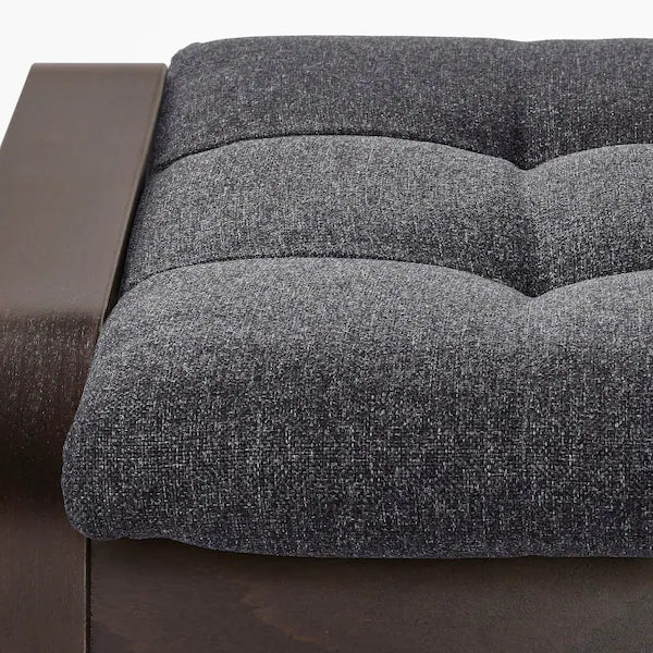 IKEA POÄNG Armchair and ottoman, birch veneer/Gunnared dark gray