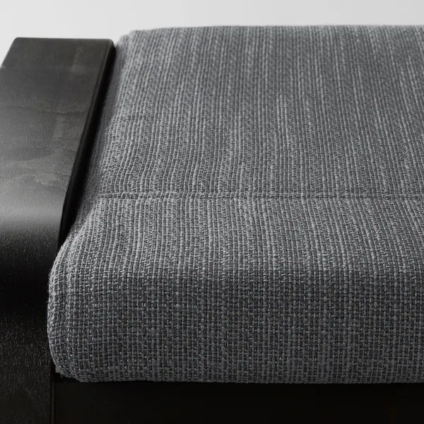 IKEA POÄNG Armchair and ottoman, birch veneer/Hillared anthracite