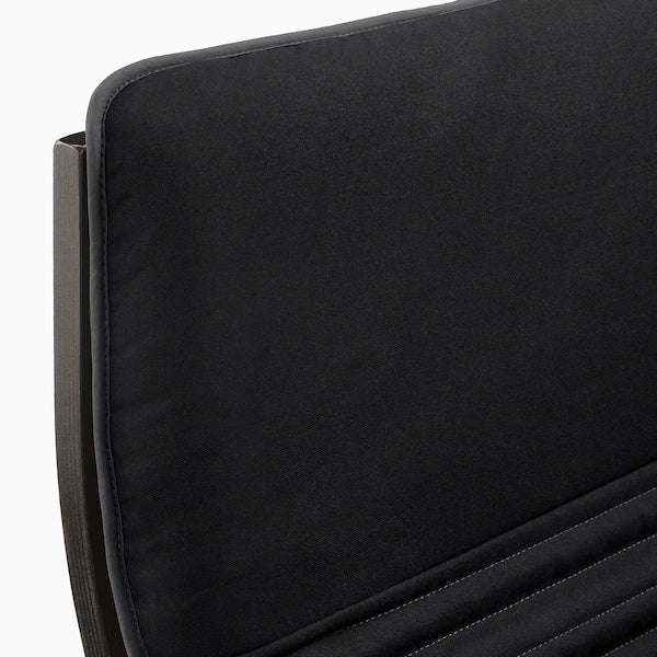 IKEA POÄNG Armchair and ottoman, birch veneer/Knisa black