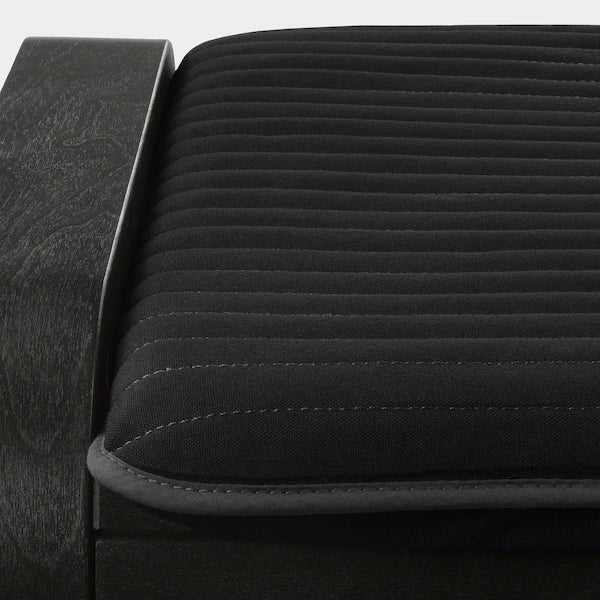 IKEA POÄNG Armchair and ottoman, birch veneer/Knisa black