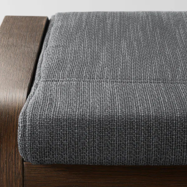 IKEA POÄNG Armchair and ottoman, birch veneer/Hillared anthracite