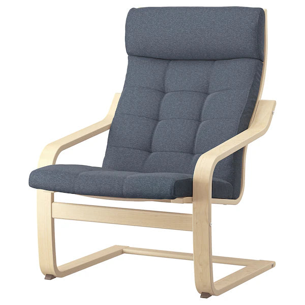 IKEA POÄNG Armchair, birch veneer/Gunnared blue